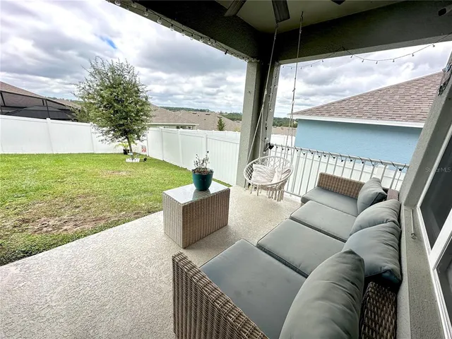 a view of an outdoor sitting space