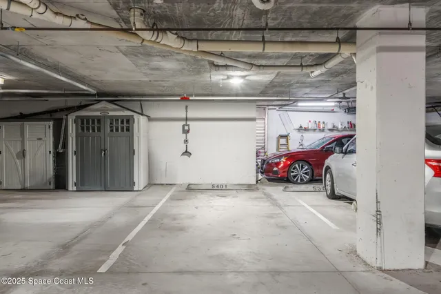 a view of parking garage