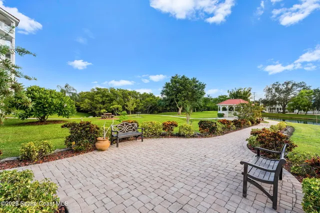 a view of a lake with outdoor space