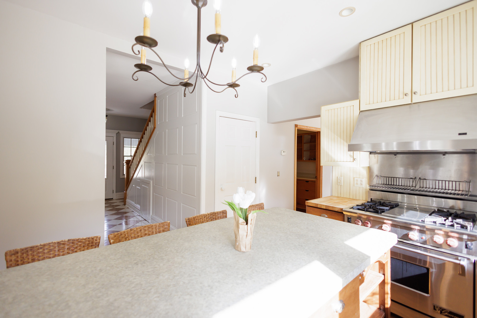 5034 East Boy Scout Road St. Anne, IL 60964 - Photo 14 of 50 a kitchen with stainless steel appliances granite countertop a sink a stove and a refrigerator