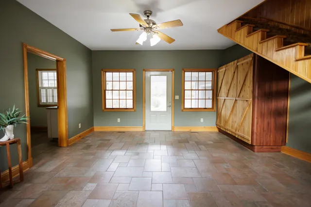 a very nice looking room with a large window