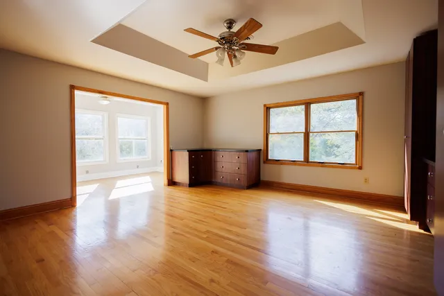 an empty room with a window