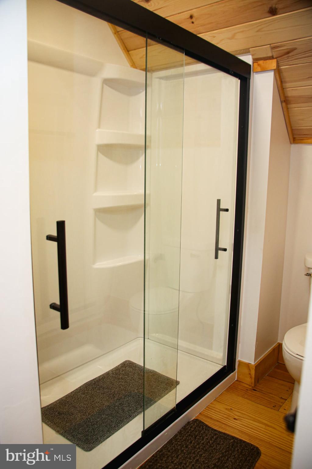 120 Rock Lodge Road McHenry, MD 21541 - Photo 14 of 23 a bathroom with a glass shower door