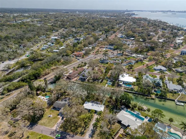 an aerial view of multiple house