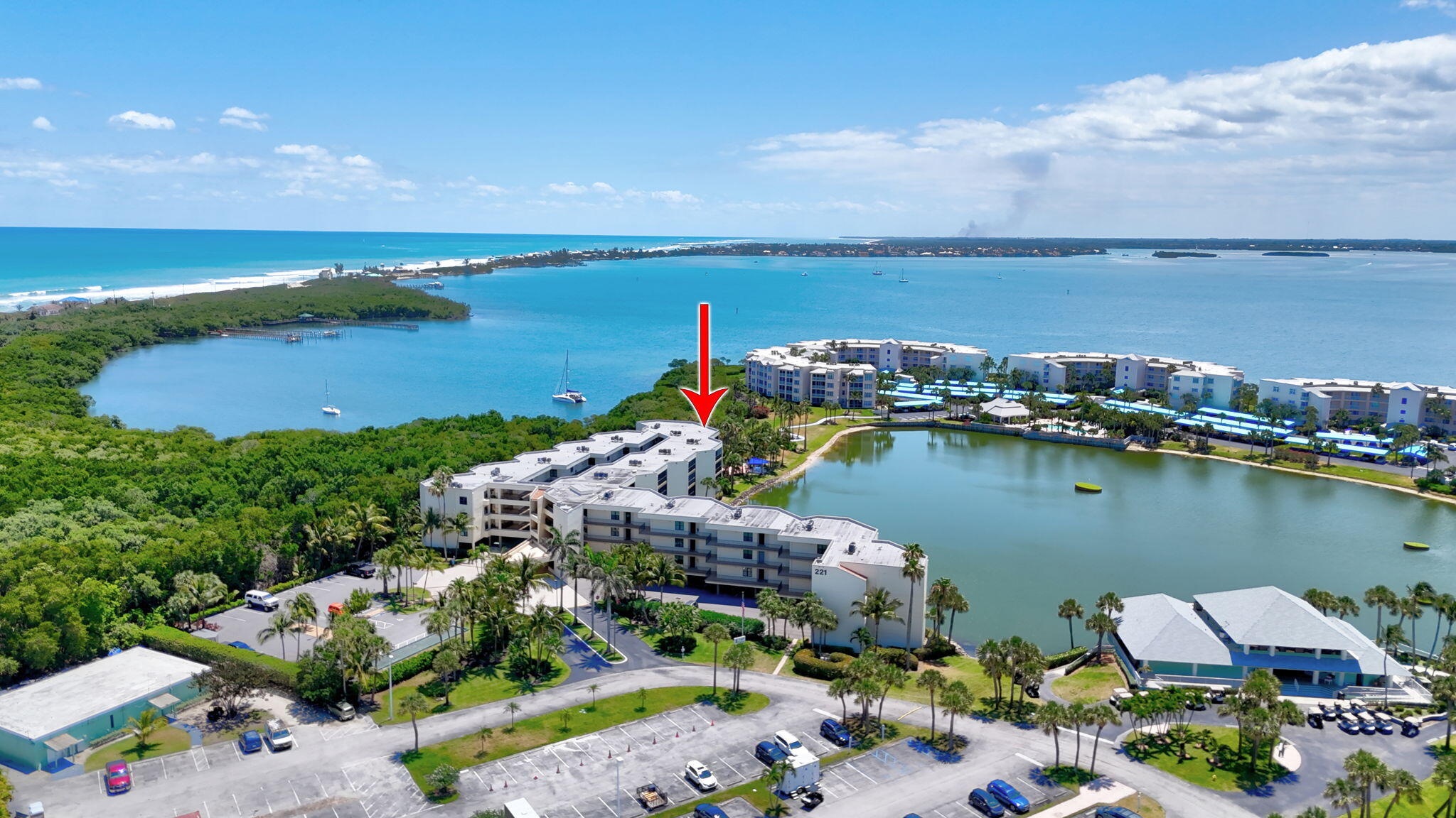 221 Northeast Plantation Road, Unit 211 Stuart, FL 34996 - Photo 27 of 32 Aerial View