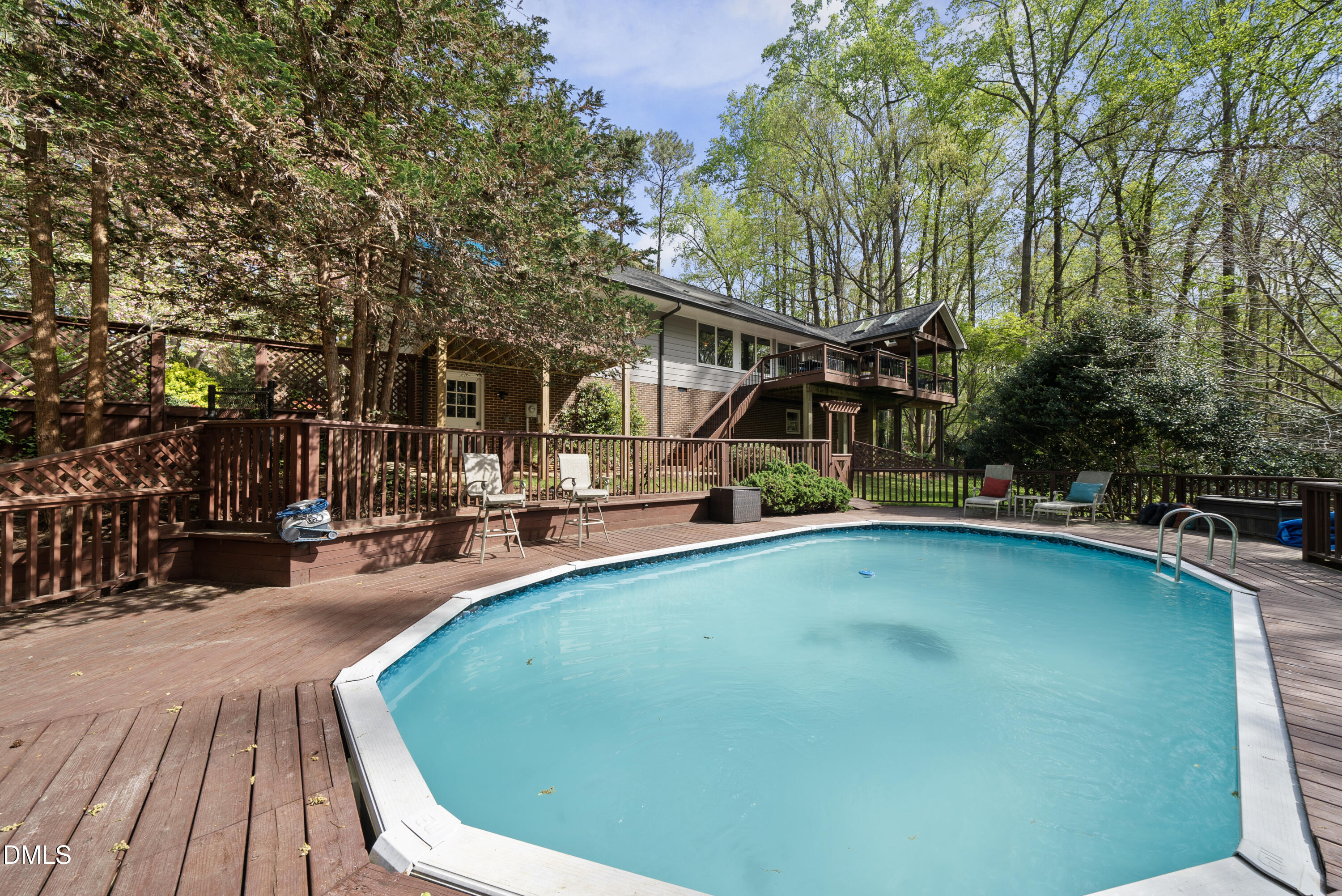 6200 Splitrock Trail Apex, NC 27539 - Photo 37 of 64 a view of a house with swimming pool and sitting area