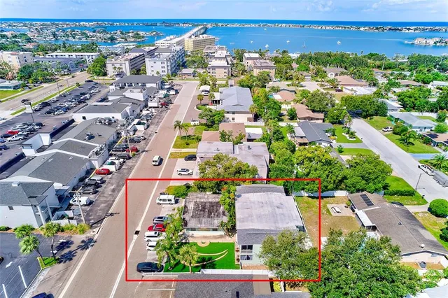 an aerial view of multiple house