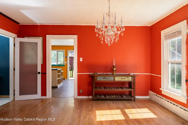 a view of a chairs in a room