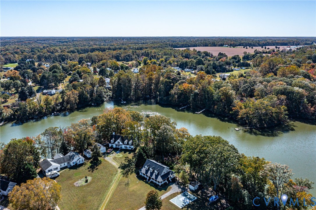 1248 Bancton Road Kinsale, VA 22488 - Photo 32 of 50 an aerial view of residential houses with outdoor space and lake view