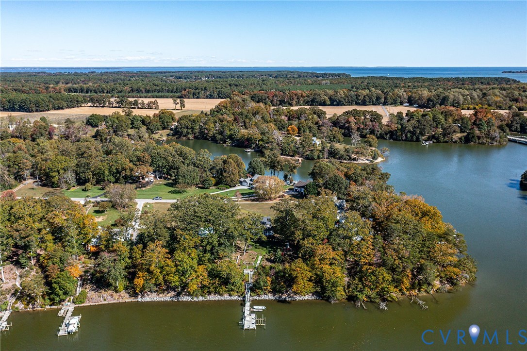 1248 Bancton Road Kinsale, VA 22488 - Photo 35 of 50 an aerial view of a houses with a lake view