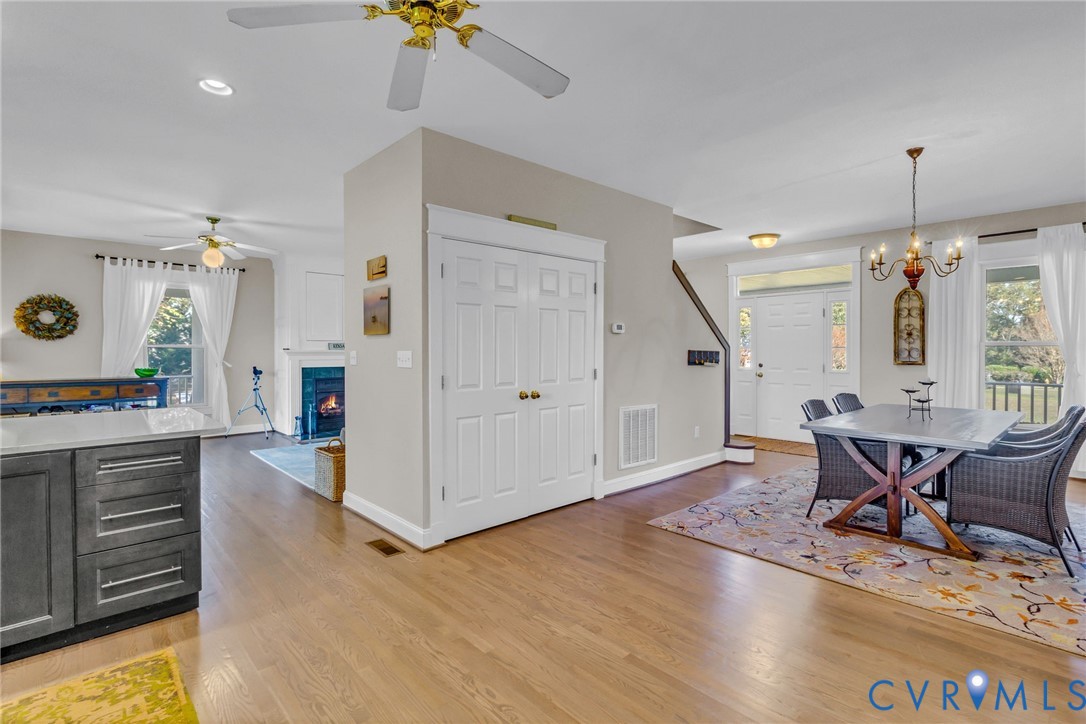 1248 Bancton Road Kinsale, VA 22488 - Photo 9 of 50 a view of a dining room with furniture and chandelier
