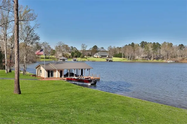a view of a house with a swimming pool