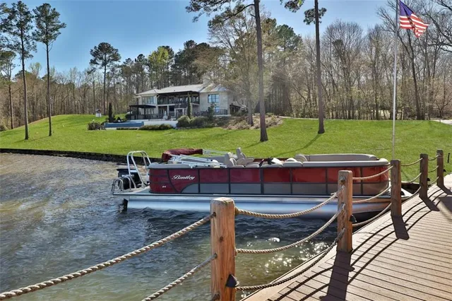a outdoor living space with furniture