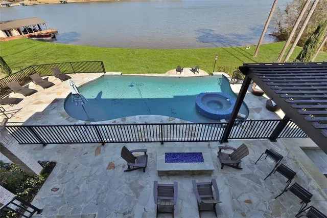 a view of porch with seating space