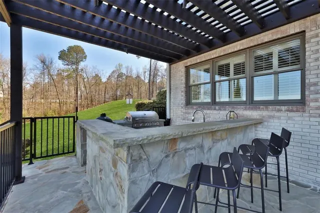 a large white room with a large window