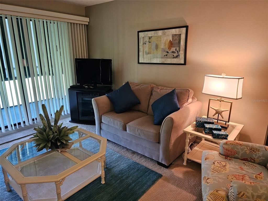 4119 61st Ave Terrace West, Unit 303 Bradenton, FL 34210 - Photo 5 of 22 a living room with furniture and a flat screen tv