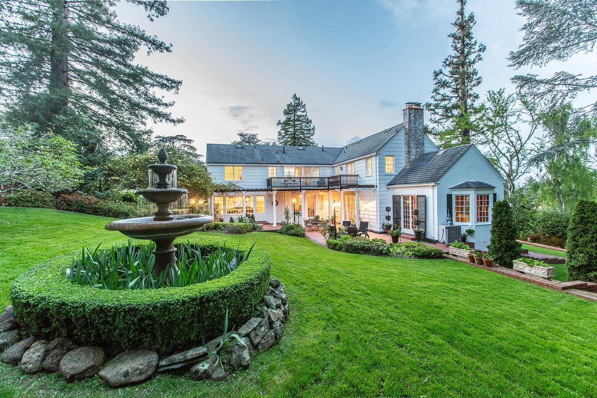 863 Chiltern Road Hillsborough, CA 94010 - Photo 50 of 50 a view of a house with a yard porch and a patio