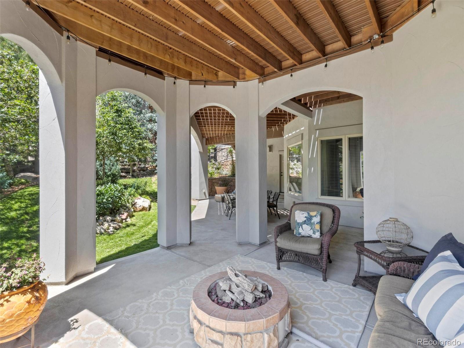 1176 Buffalo Ridge Road Castle Pines, CO 80108 - Photo 34 of 37 a living room with furniture and a large window