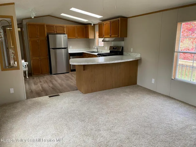 a kitchen with a sink a stove and refrigerator