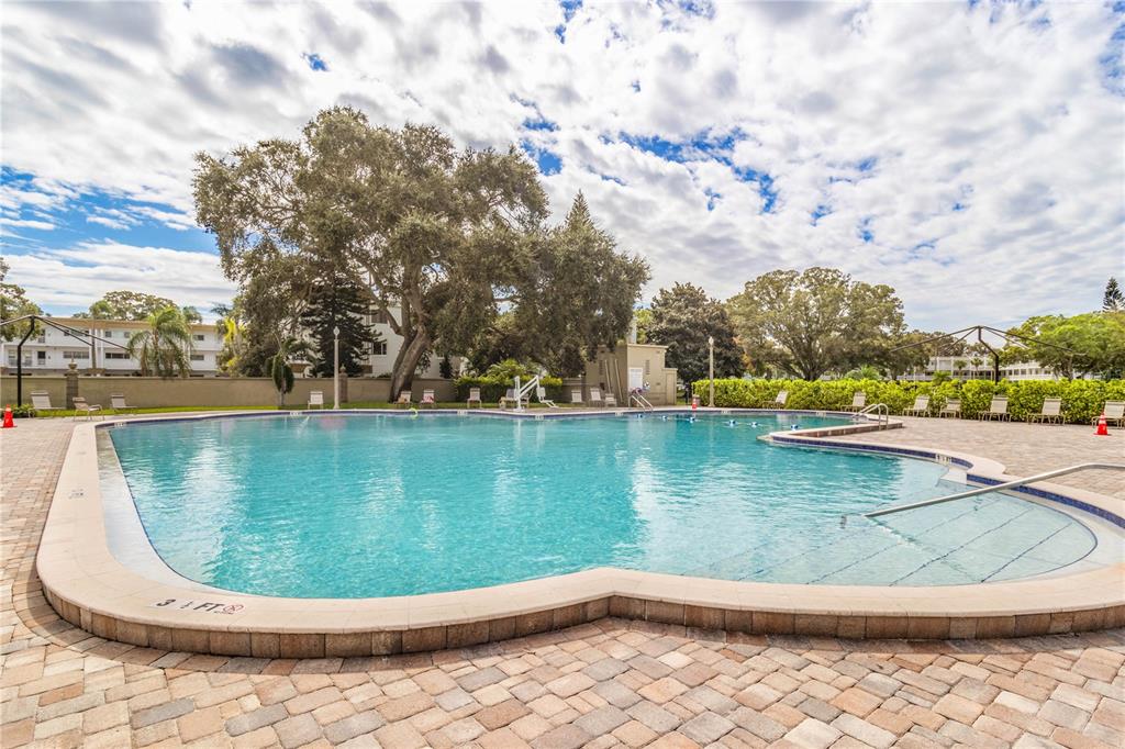 2402 Ecuadorian Way, Unit 18 Clearwater, FL 33763 - Photo 47 of 54 a view of a swimming pool with lake view