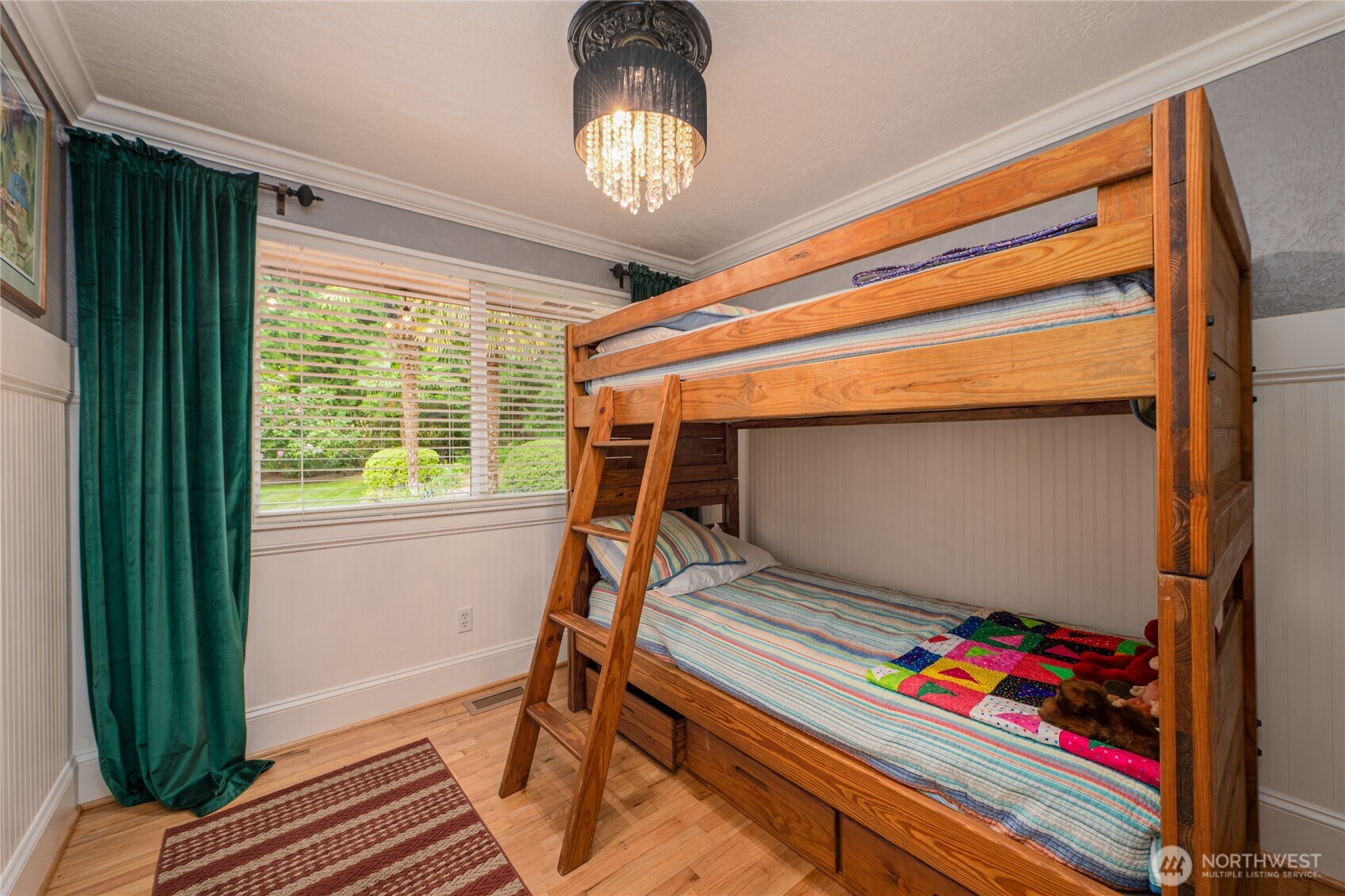 14615 205th Avenue Southeast Renton, WA 98059 - Photo 17 of 40 a bedroom with bunk bed and a window