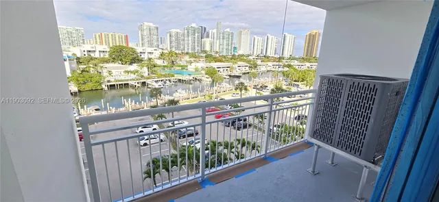 a view of water from a balcony
