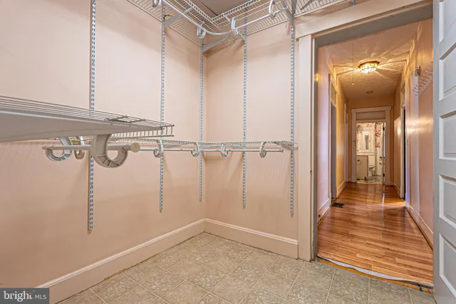 a view of a walk in closet