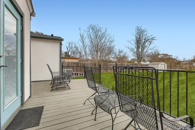 a view of outdoor space with seating space