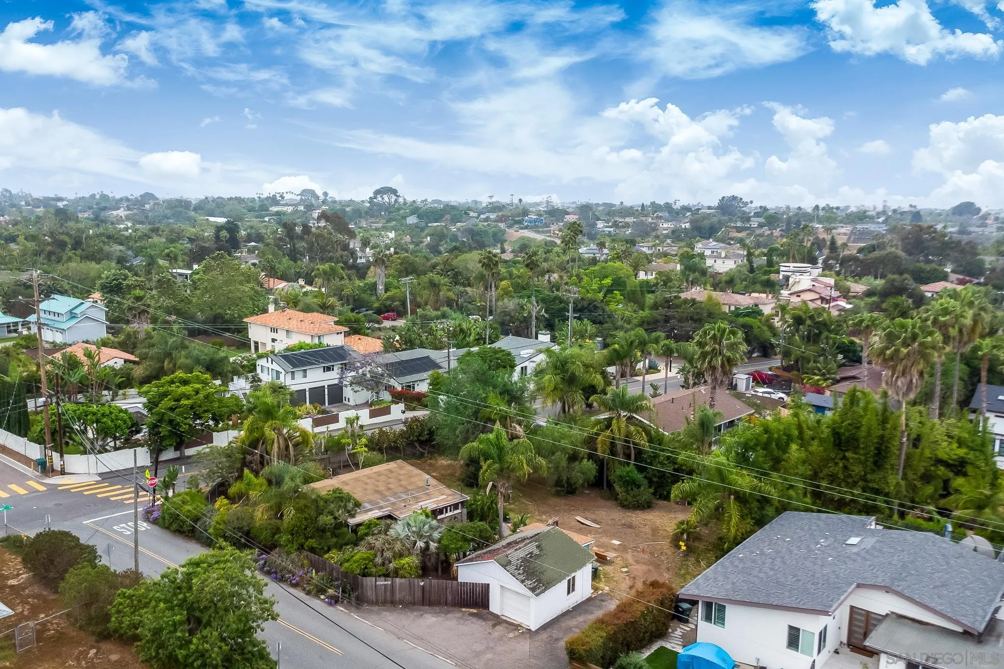 890 Capri Road Encinitas, CA 92024 - Photo 12 of 43 an aerial view of residential houses with outdoor space and trees