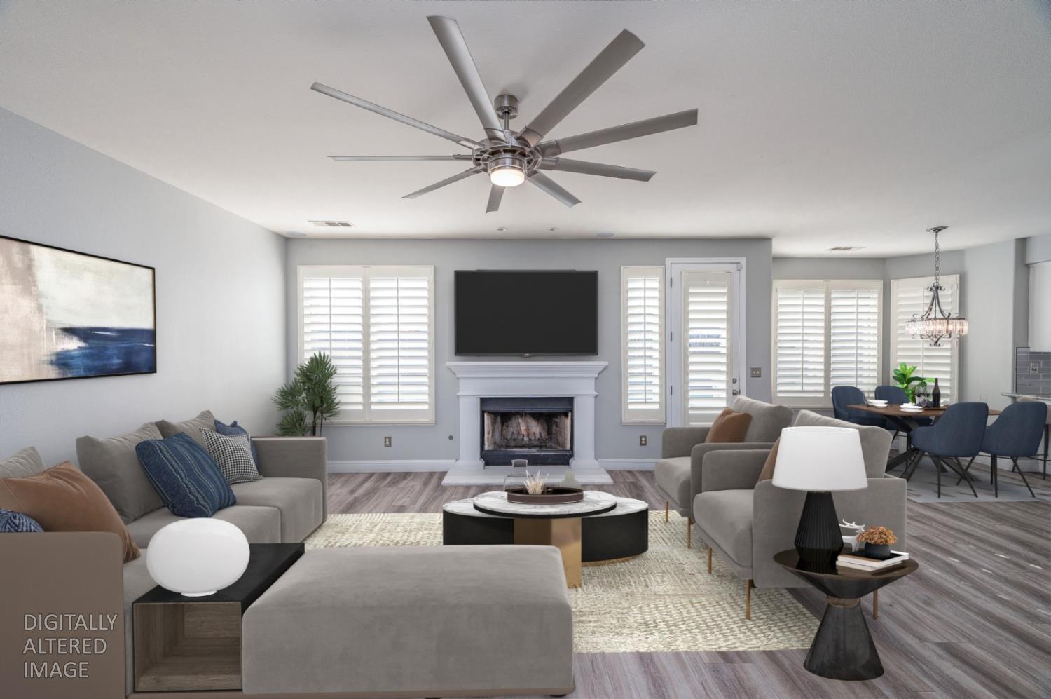 2800 Olympus Court Modesto, CA 95356 - Photo 24 of 56 a living room with furniture fireplace and a large window