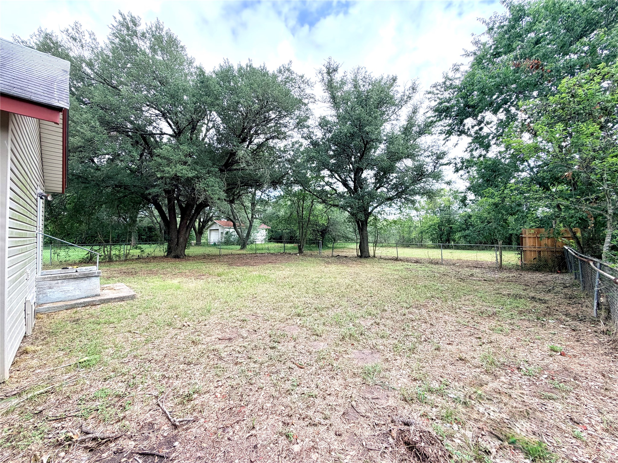 702 East 18th Street Cameron, TX 76520 - Photo 13 of 14 A spacious backyard with mature trees offers a private, verdant oasis for outdoor enjoyment.