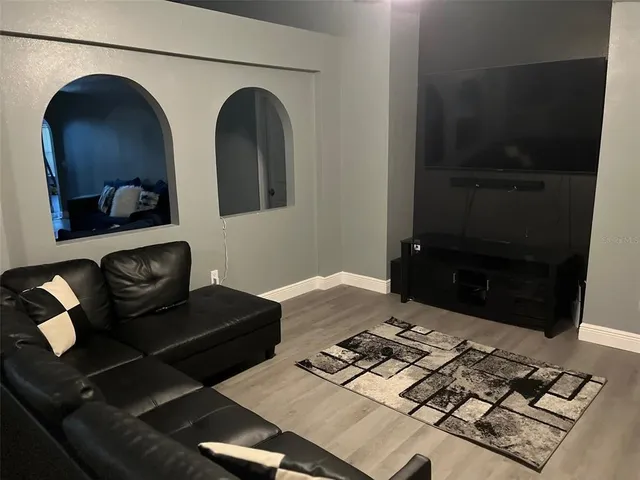 a living room with a couch