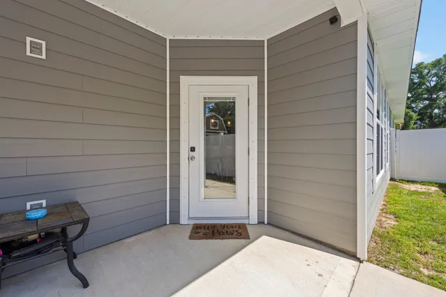a view of front door of house