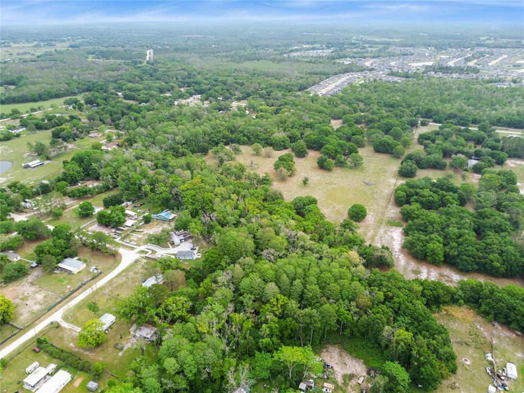 12500 Hamlin Road Spring Hill, FL 34610 - Photo 80 of 82 an aerial view of residential houses with outdoor space and trees