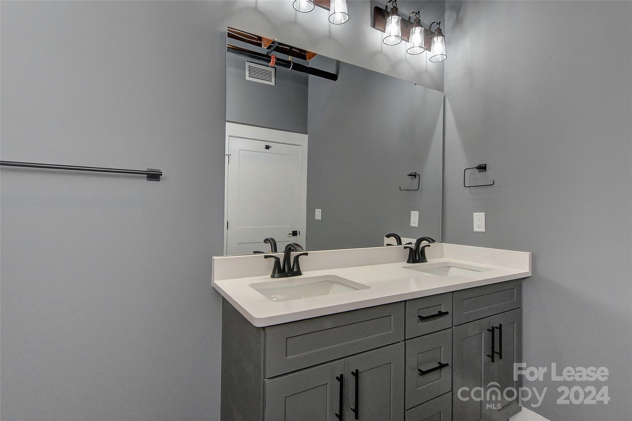 115 South Main Street, Unit 202 Monroe, NC 28112 - Photo 11 of 25 a bathroom with a sink and a mirror