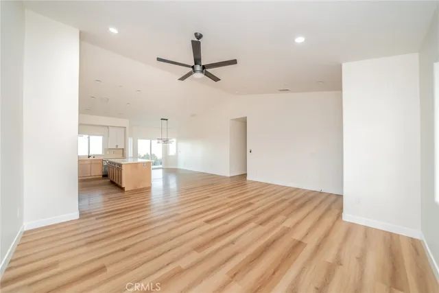 a view of cabinets and wooden floor