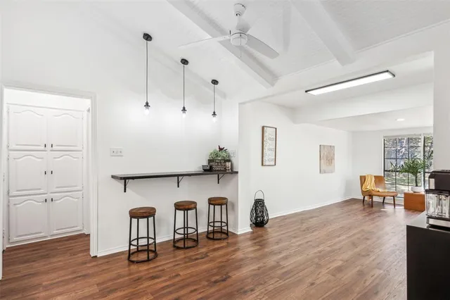 a view of livingroom with furniture and wooden floor