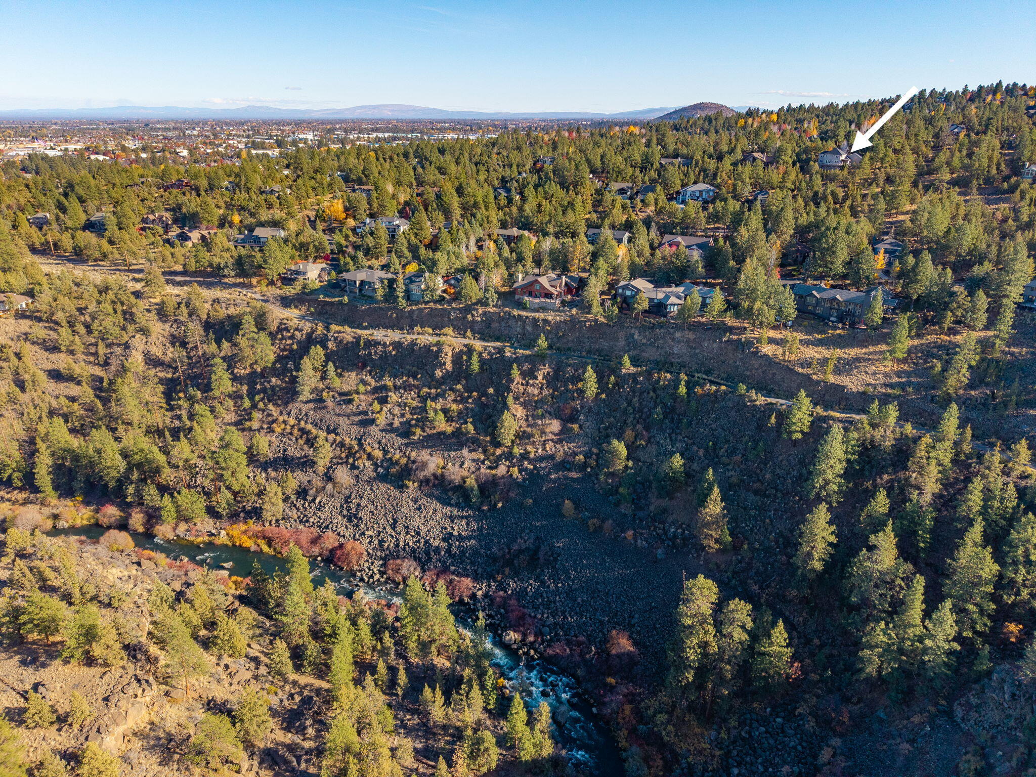 3615 Northwest Falcon Ridge Bend, OR 97703 - Photo 59 of 67 View of Deschutes River w/ Location of House