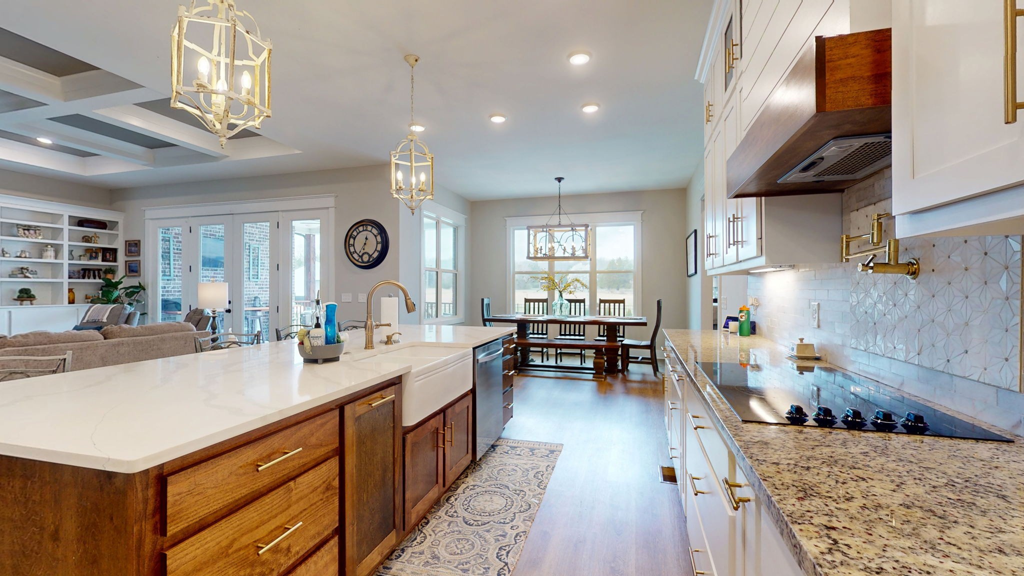 5130 Midland Road Christiana, TN 37037 - Photo 10 of 51 a very nice looking dining room with kitchen island furniture a chandelier and a view of kitchen