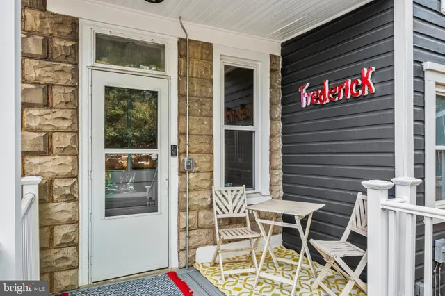 a view of an outdoor space with seating area