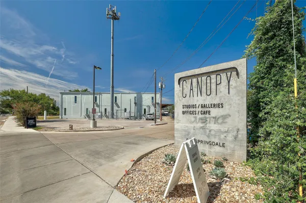 a building with sign broad on the side of it