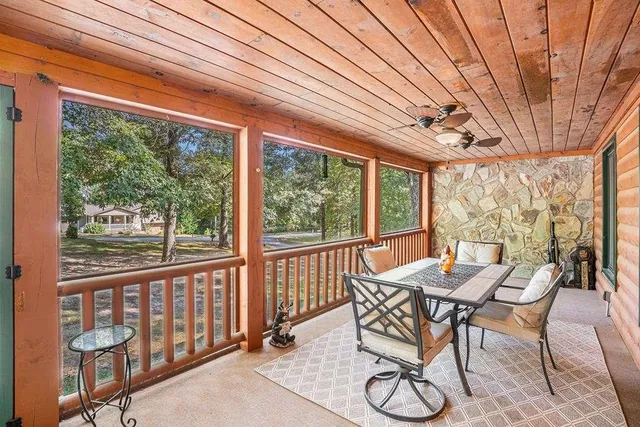 a outdoor space with furniture