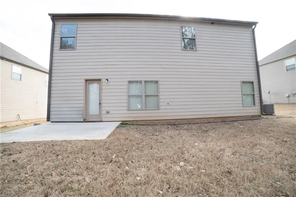a backyard of a house