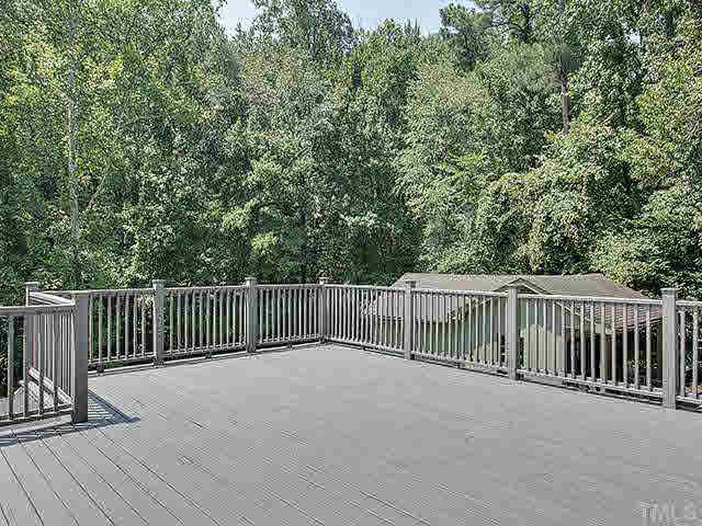 2924 Buckingham Road Durham, NC 27707 - Photo 22 of 25 Outside Deck with View of Detached Workshop