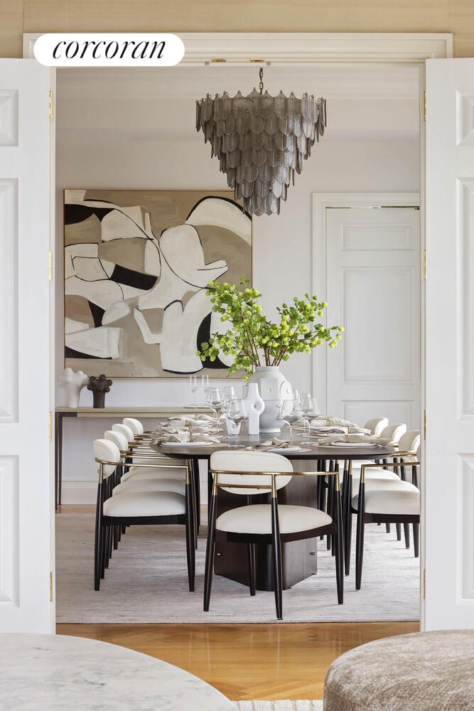 15 Central Park West, Unit 27D Manhattan, NY 10023 - Photo 12 of 30 a view of a dining room with furniture