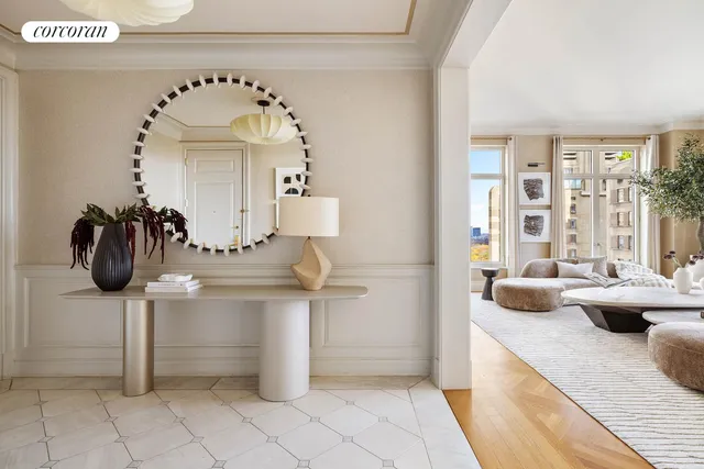 a spacious bedroom with a bed and glass window