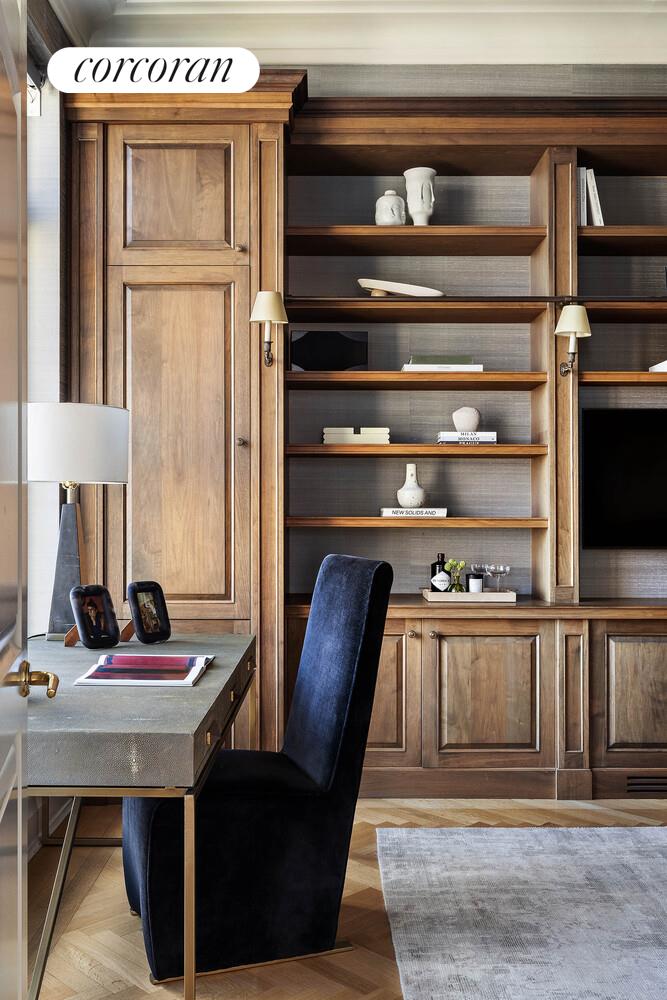 15 Central Park West, Unit 27D Manhattan, NY 10023 - Photo 8 of 30 a workspace with furniture and wooden floor