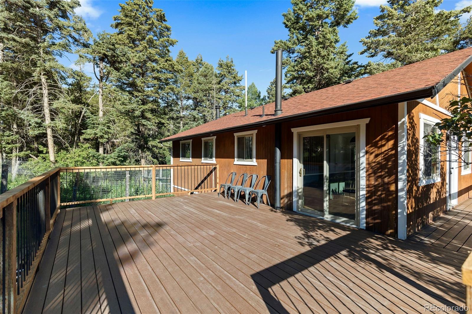 19424 Silver Ranch Road Conifer, CO 80433 - Photo 26 of 34 a view of a house with a roof deck