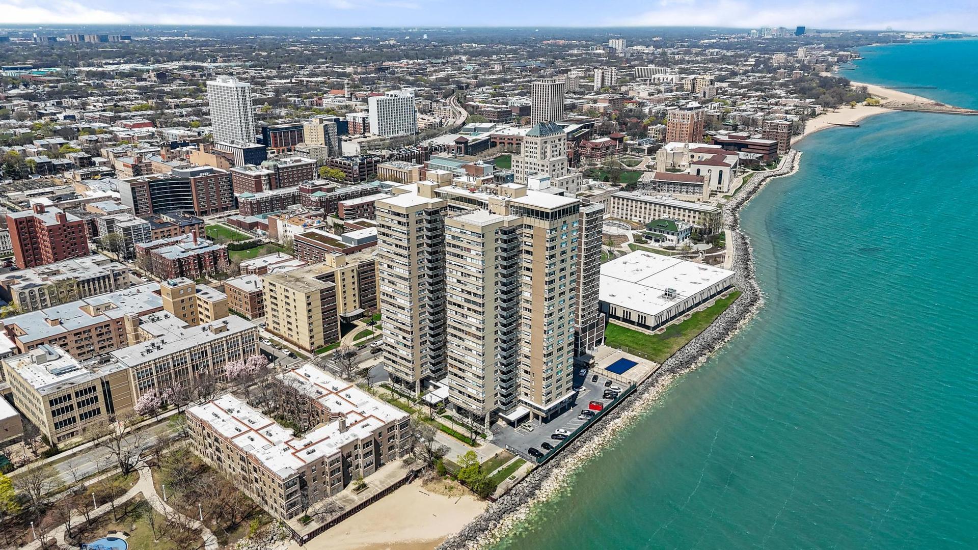 an aerial view of a city with lots of residential buildings