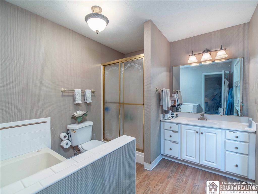 5616 Stow Road North Harmony, NY 14710 - Photo 24 of 37 Primary Bath with Jacuzzi and walk in Shower